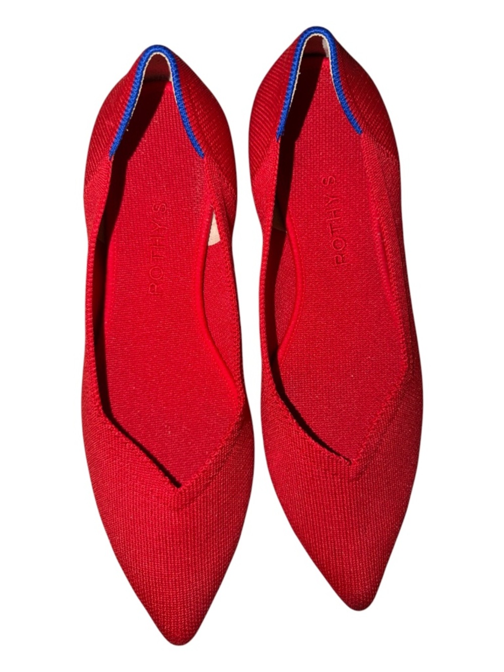 Rothyโs The Point Red Flats 9 Shoes